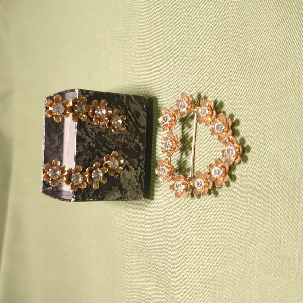 Vintage Coro Brooch Earring Set